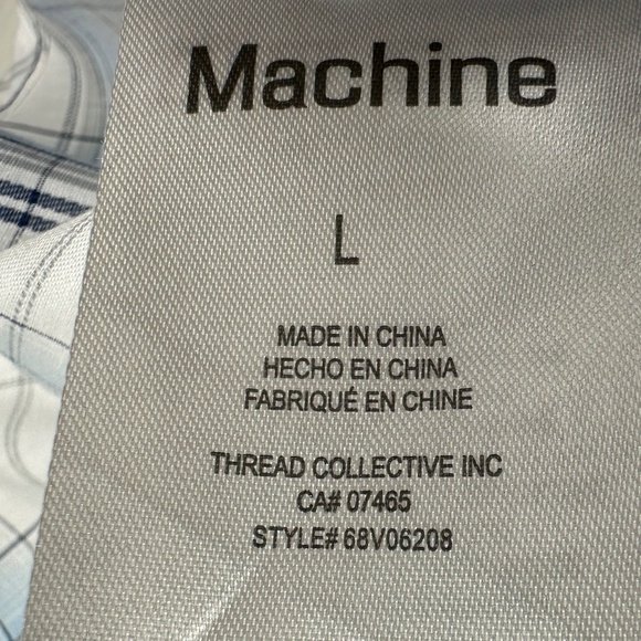 MACHINE custom co. Short Sleeve‎ Button Down Shirt Size Large - Picture 5 of 5